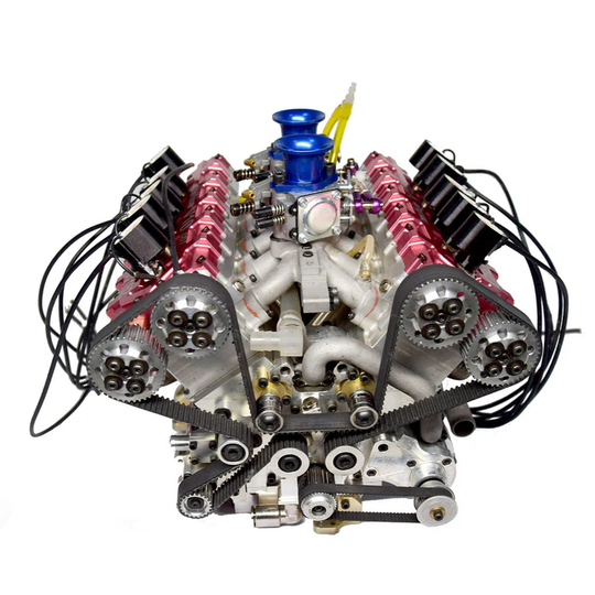 RUIFEIYA V10-150 1/4 Scale 150cc DOHC V10 Gasoline Engine Model – 16HP Water-Cooled 4-Stroke Engine for RC & Collectors
