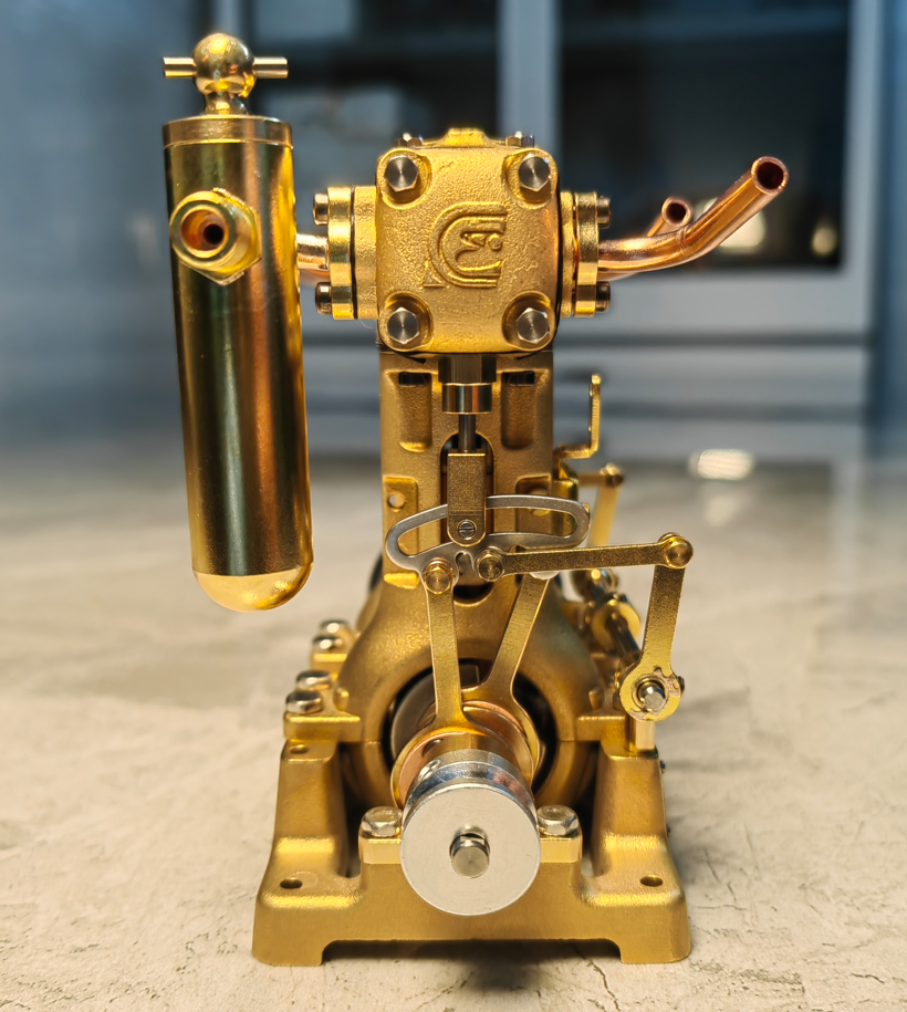 RW-L2 Retro Brass Double-Cylinder Steam Engine Model for 70-130cm Steamship - Build You Own Engine Model