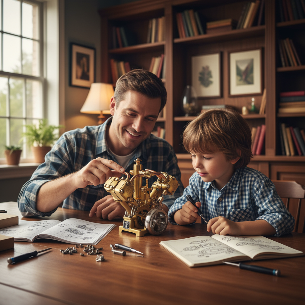 RW-V2 Brass Steam Engine Running