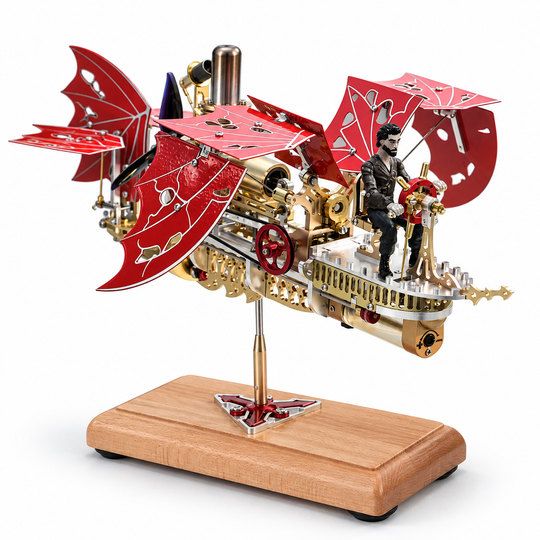 ENGINEKITOR Steampunk Dragon Wing Airship Stirling Engine Model Kit