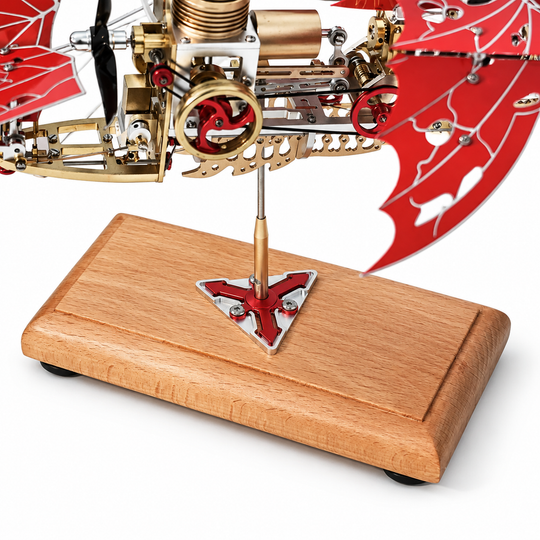 ENGINEKITOR Steampunk Dragon Wing Airship Stirling Engine Model Kit