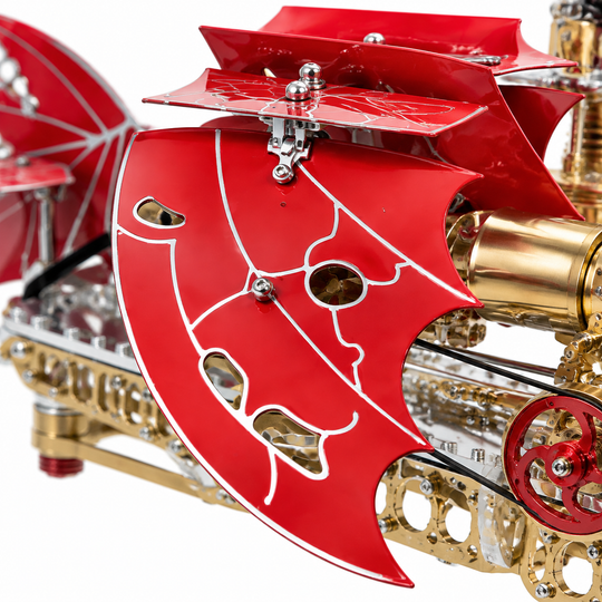 ENGINEKITOR Steampunk Dragon Wing Airship Stirling Engine Model Kit