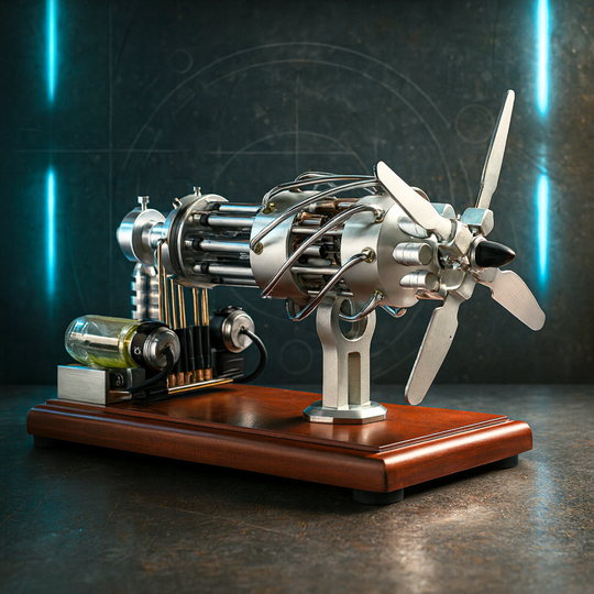 Stirling 16 Cylinder Engine Model Engine Model Kit for Science Enthusiasts & Education Generator Toy Engine