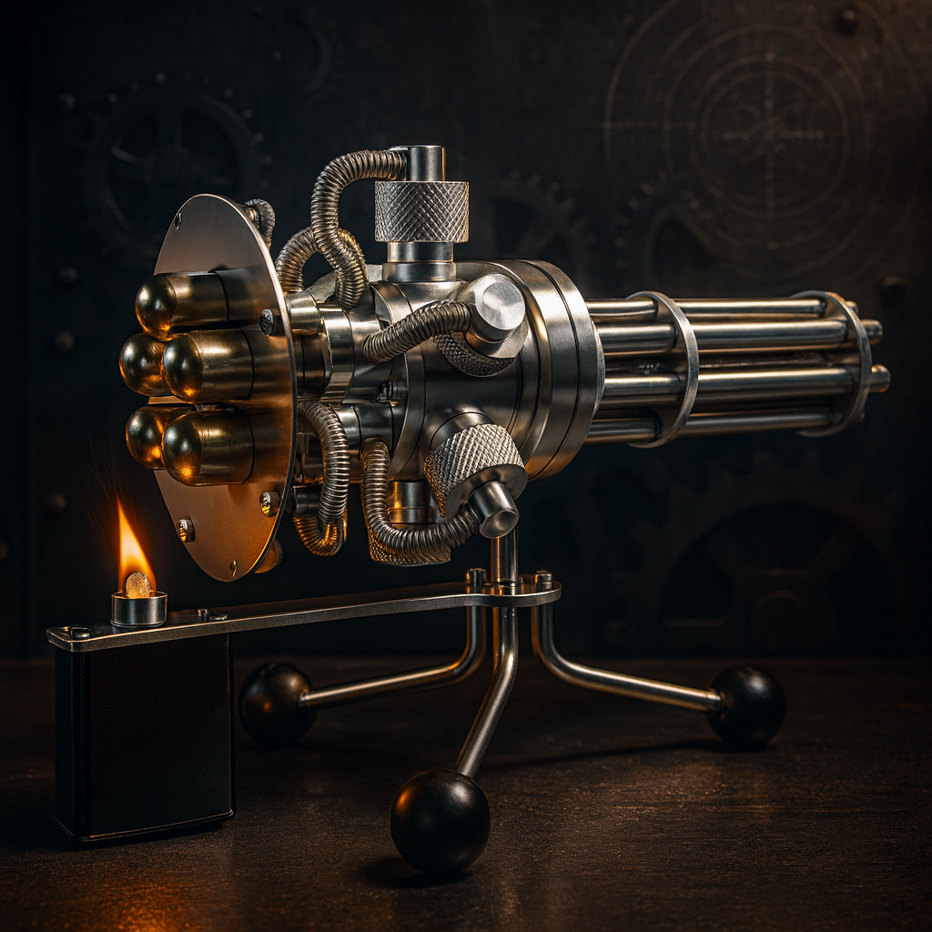 Motor Stirling Gatling HMG Modelo de motor Stirling: construye tu propio motor