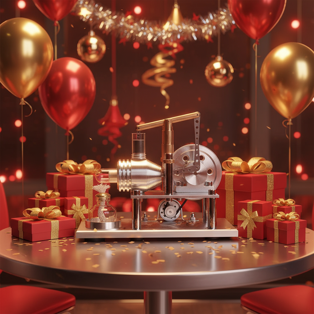 Stirling engine generator steam engine multifunctional desktop mini steam engine model with LED lights
