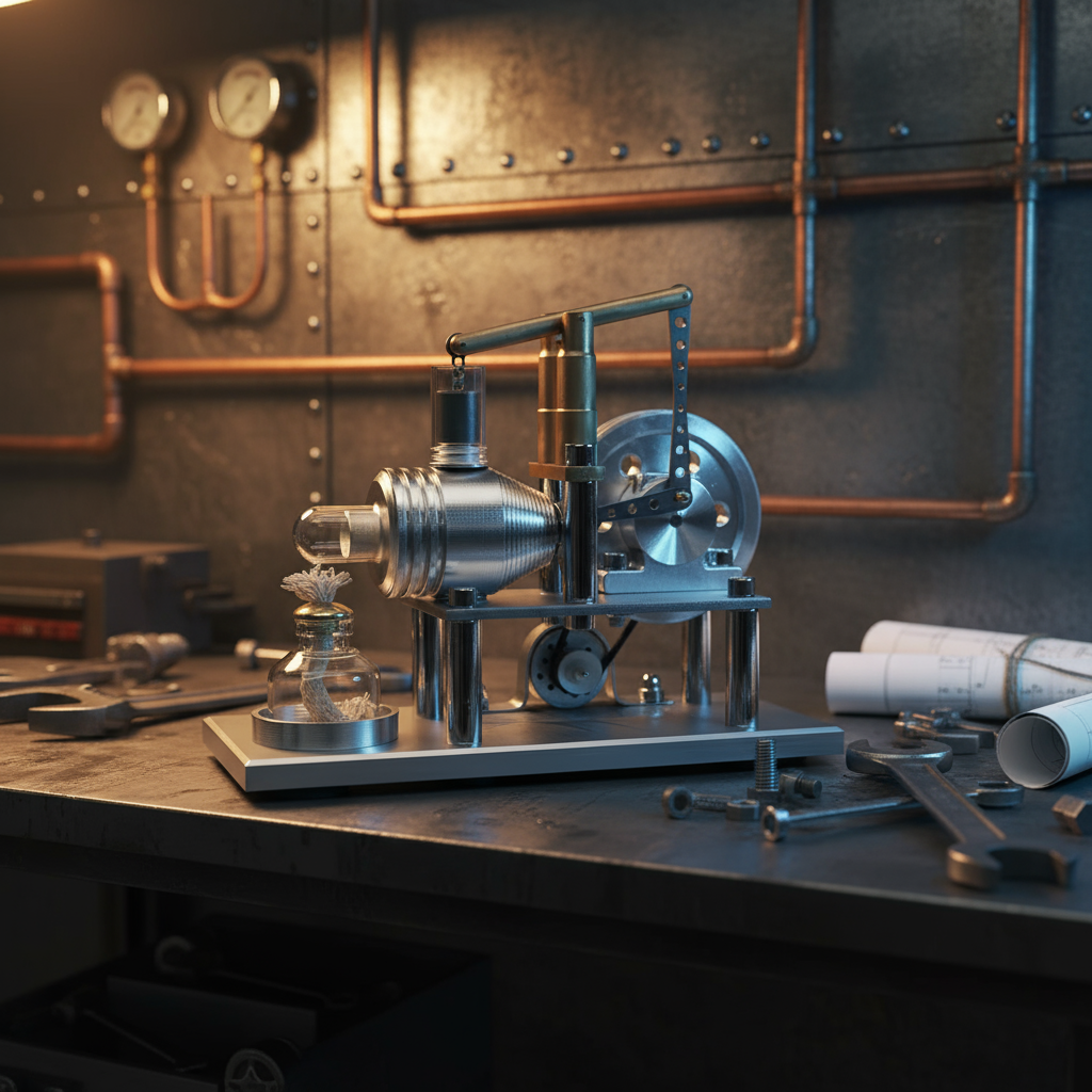 Stirling engine generator steam engine multifunctional desktop mini steam engine model with LED lights