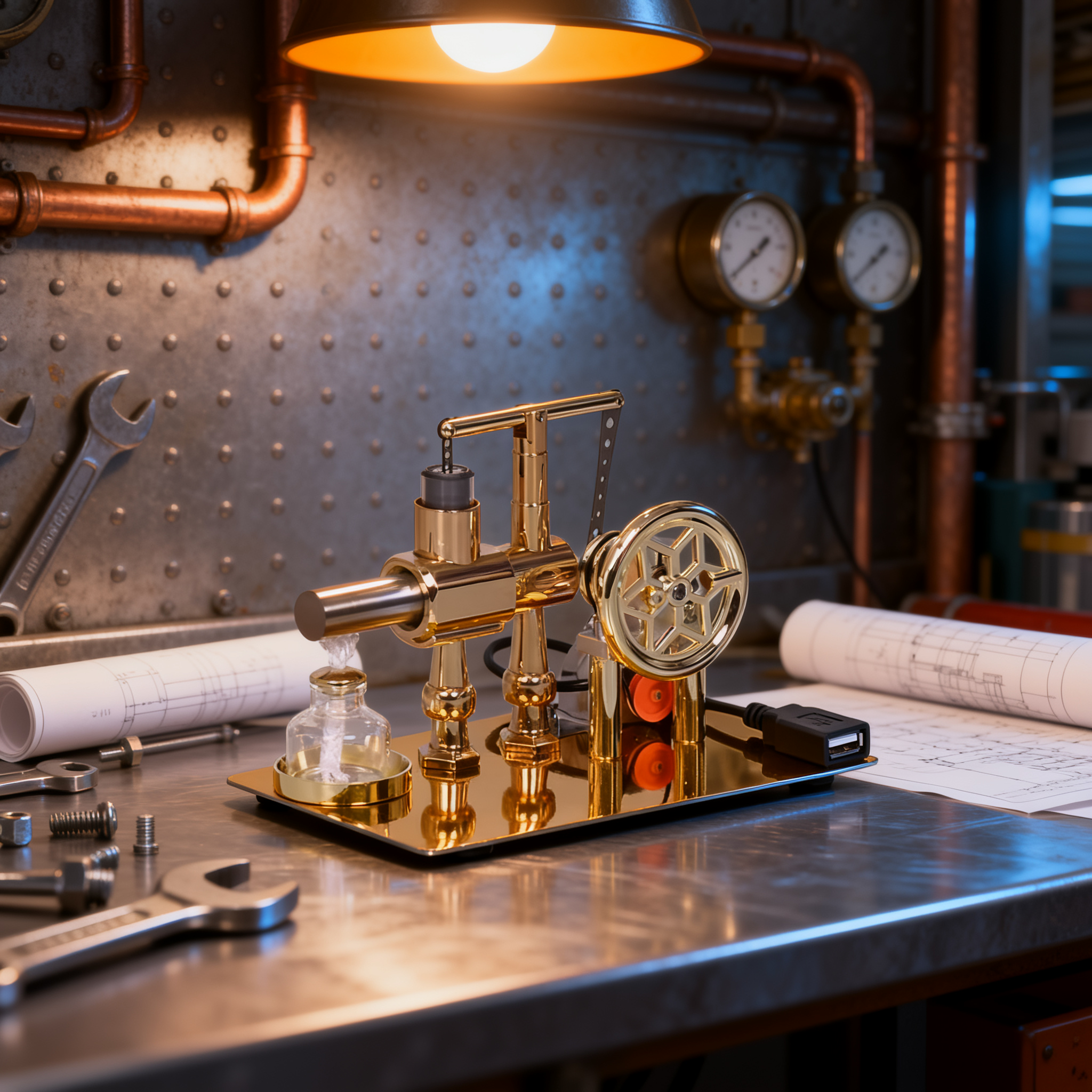 Stirling Engine Generator Steam Engine Physics Experiments Popular Science Science Making Engine Models