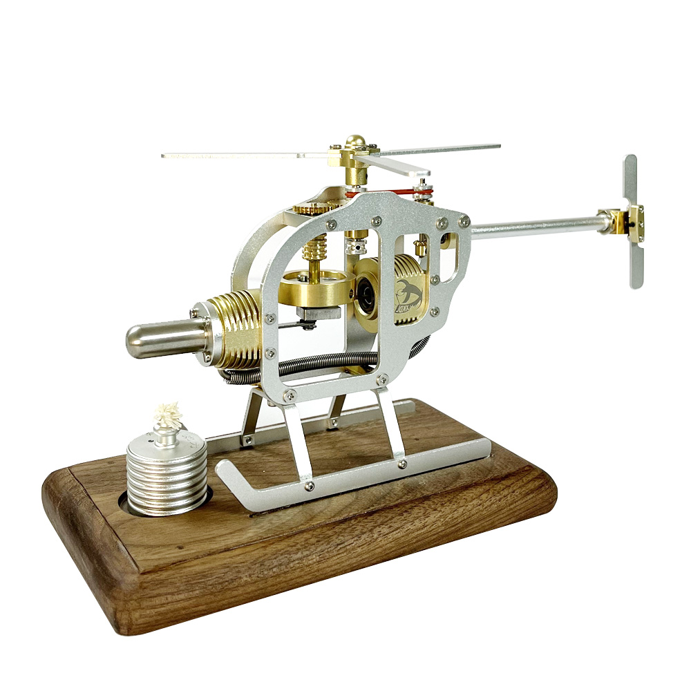 Helicóptero con motor Stirling: construye tu propio motor