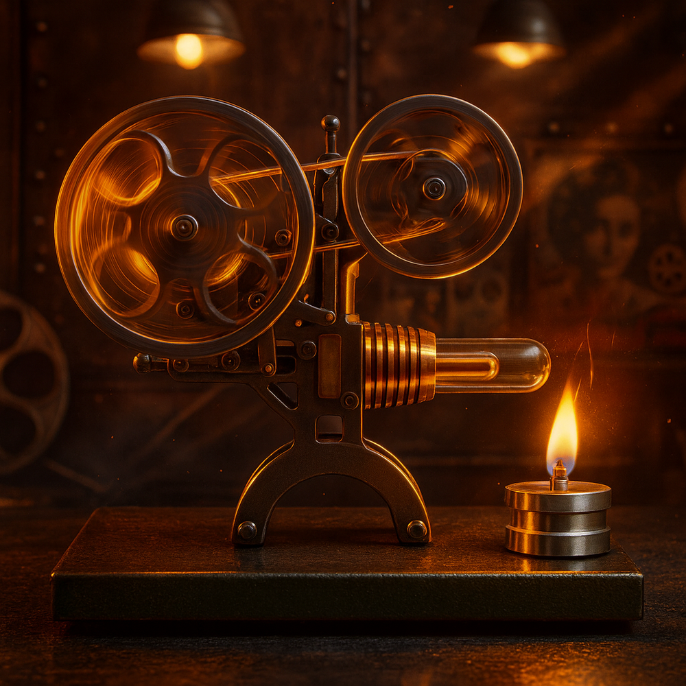 Stirling Engine Projector Model – Vintage Mechanical STEM Engine Model