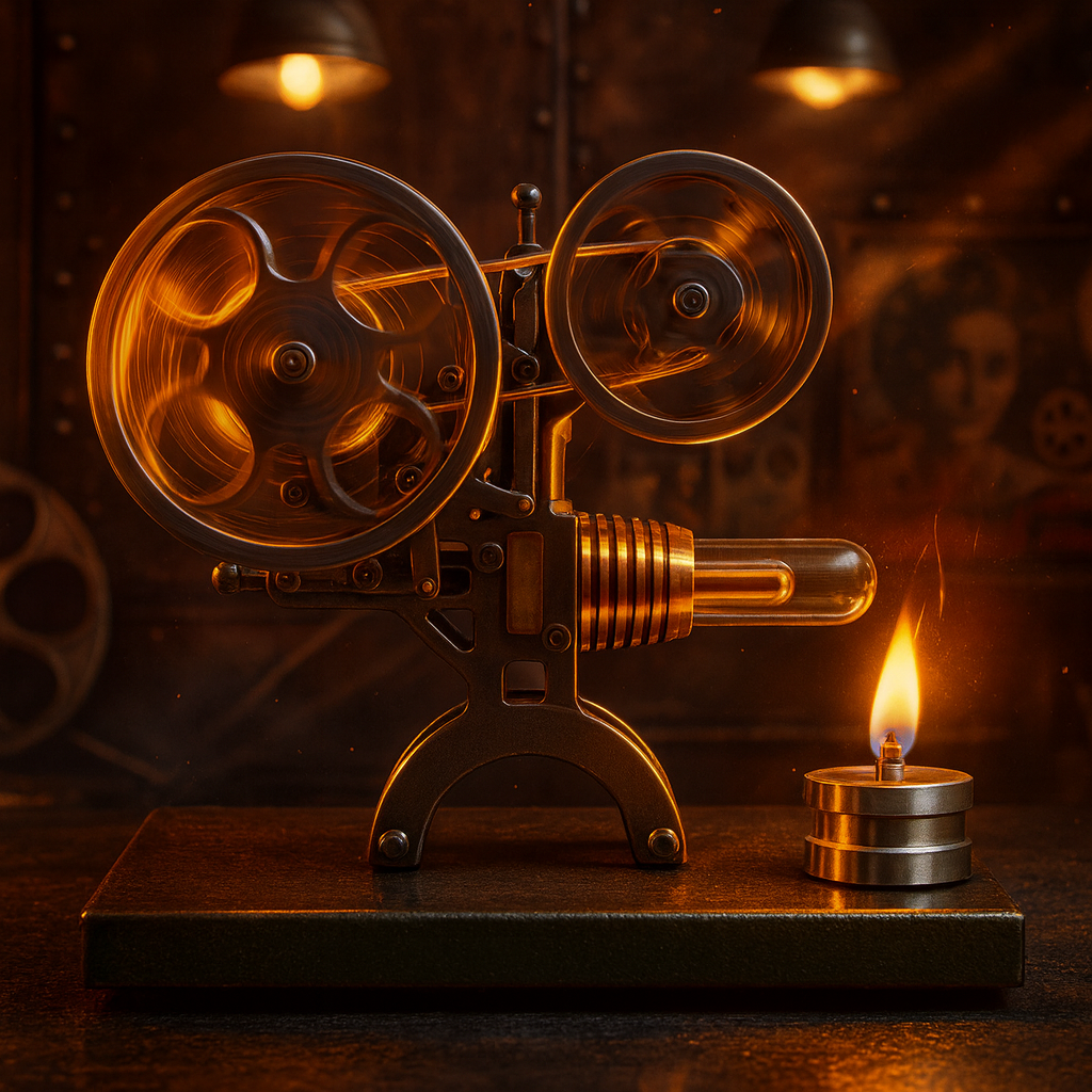 Stirling Engine Projector Model – Vintage Mechanical STEM Engine Model