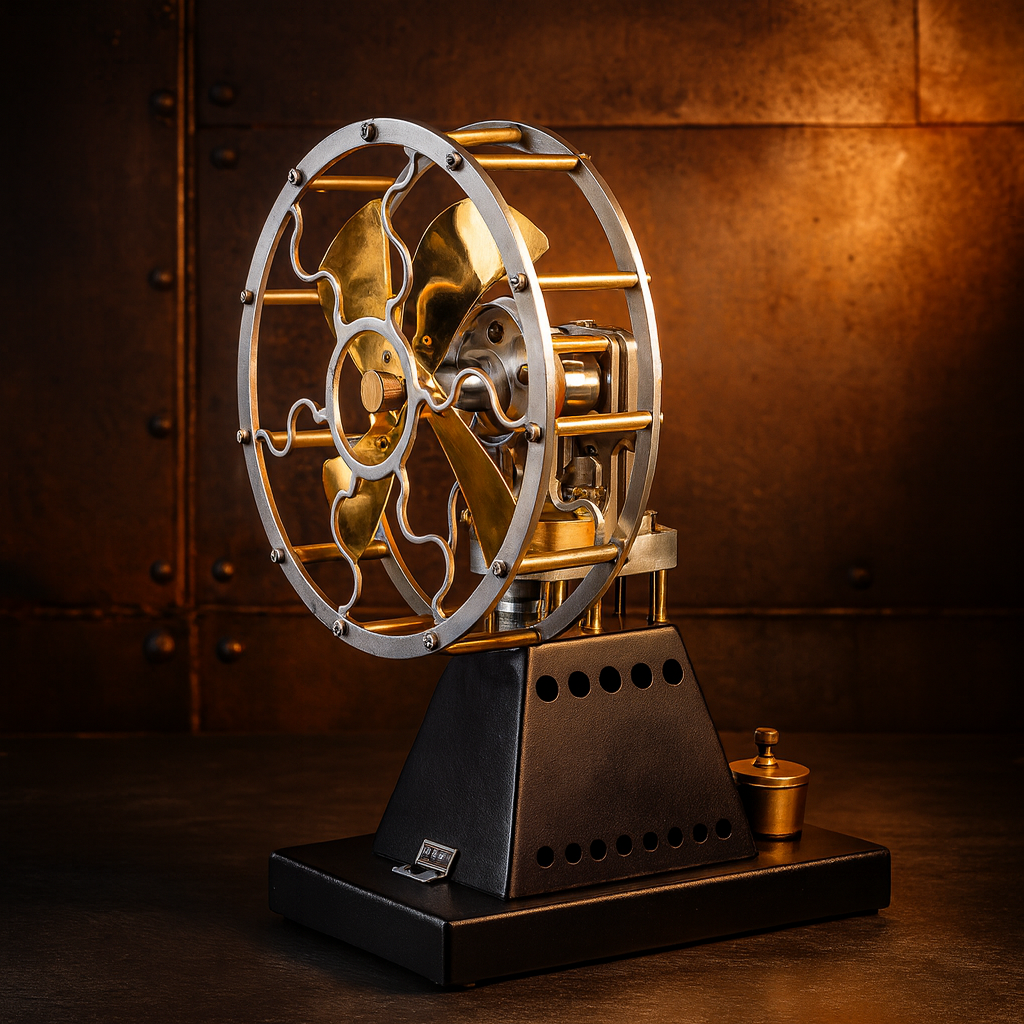 Motor Stirling Modelo de motor Stirling con ventilador retro: construye tu propio modelo de motor