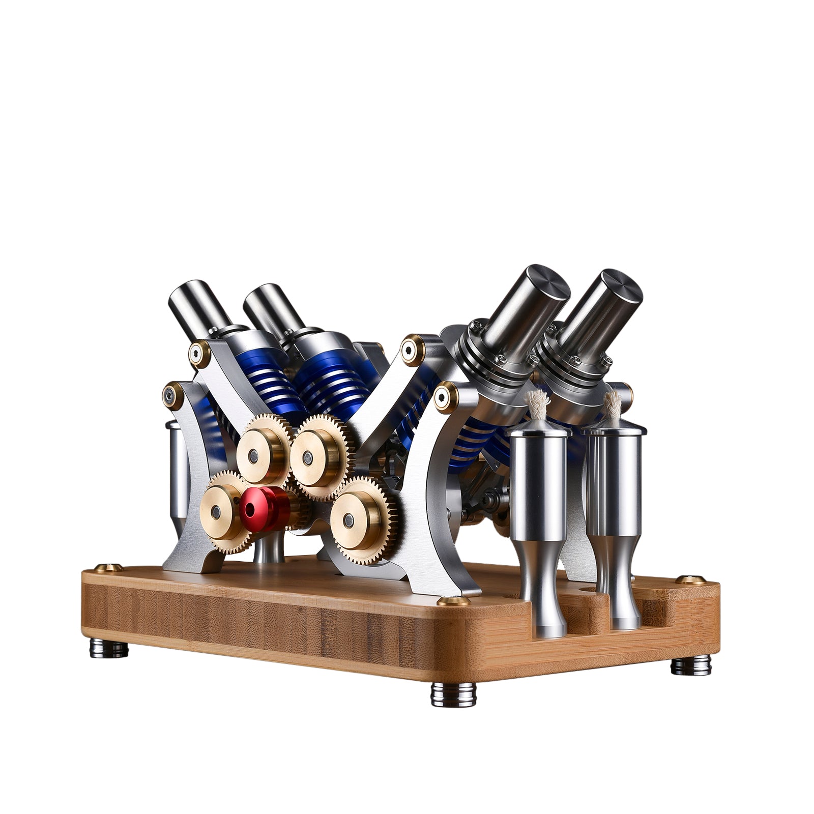 Stirling Four-Cylinder Engine Generator For Scientific Experiments And Education - Build Your Own Engine