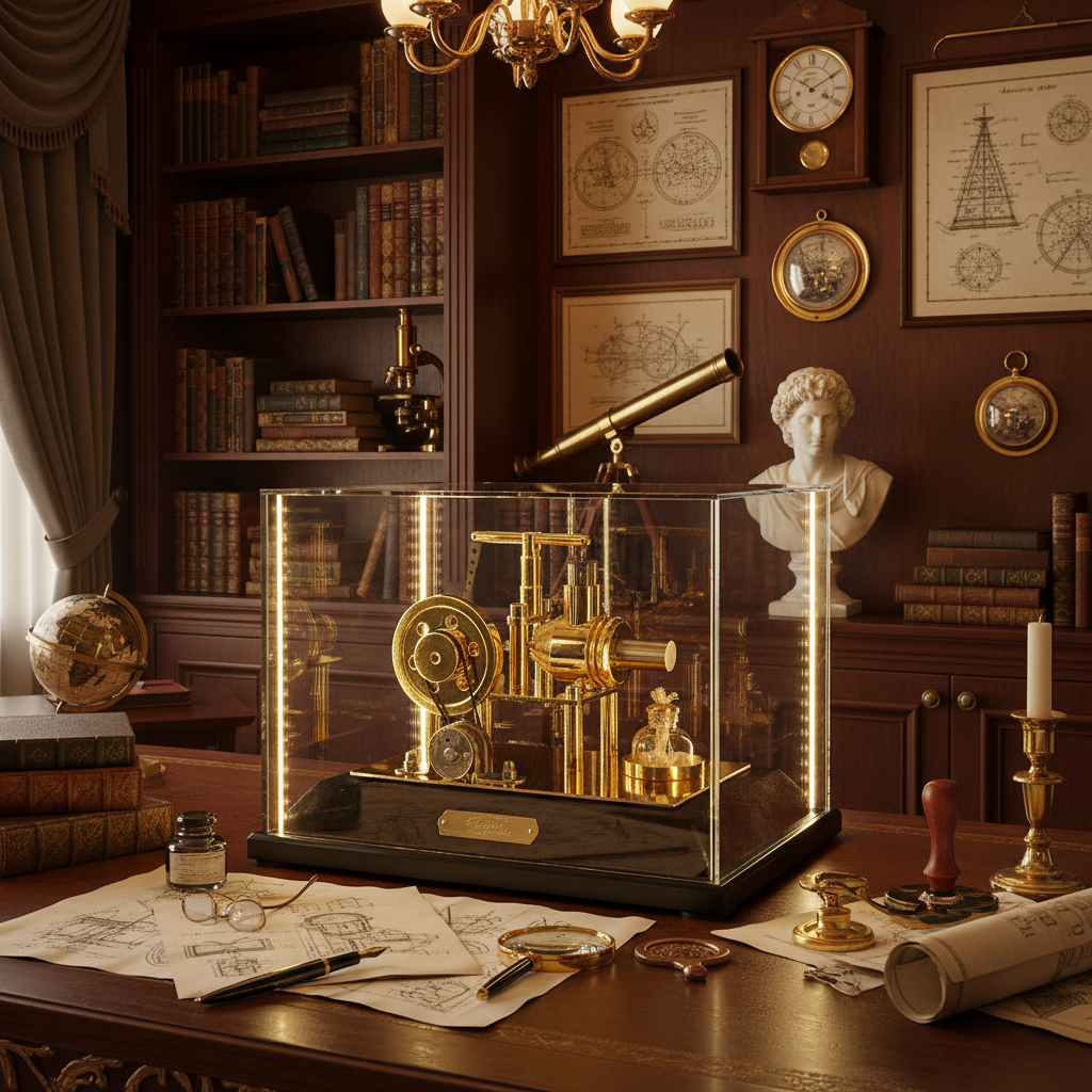Stirling Metal Engine Generator Steam Engine DIY Engine Kit Gold Edition with LED Lights