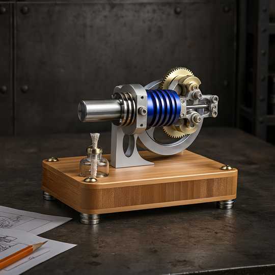 Stirling Single-Cylinder Engine Generator for Science Experiments and Enthusiasts - Build Your Own Engine