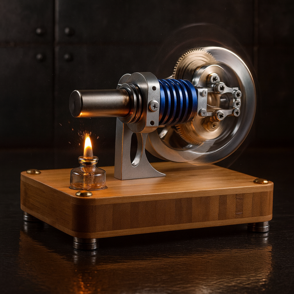 Stirling Single-Cylinder Engine Generator for Science Experiments and Enthusiasts - Build Your Own Engine
