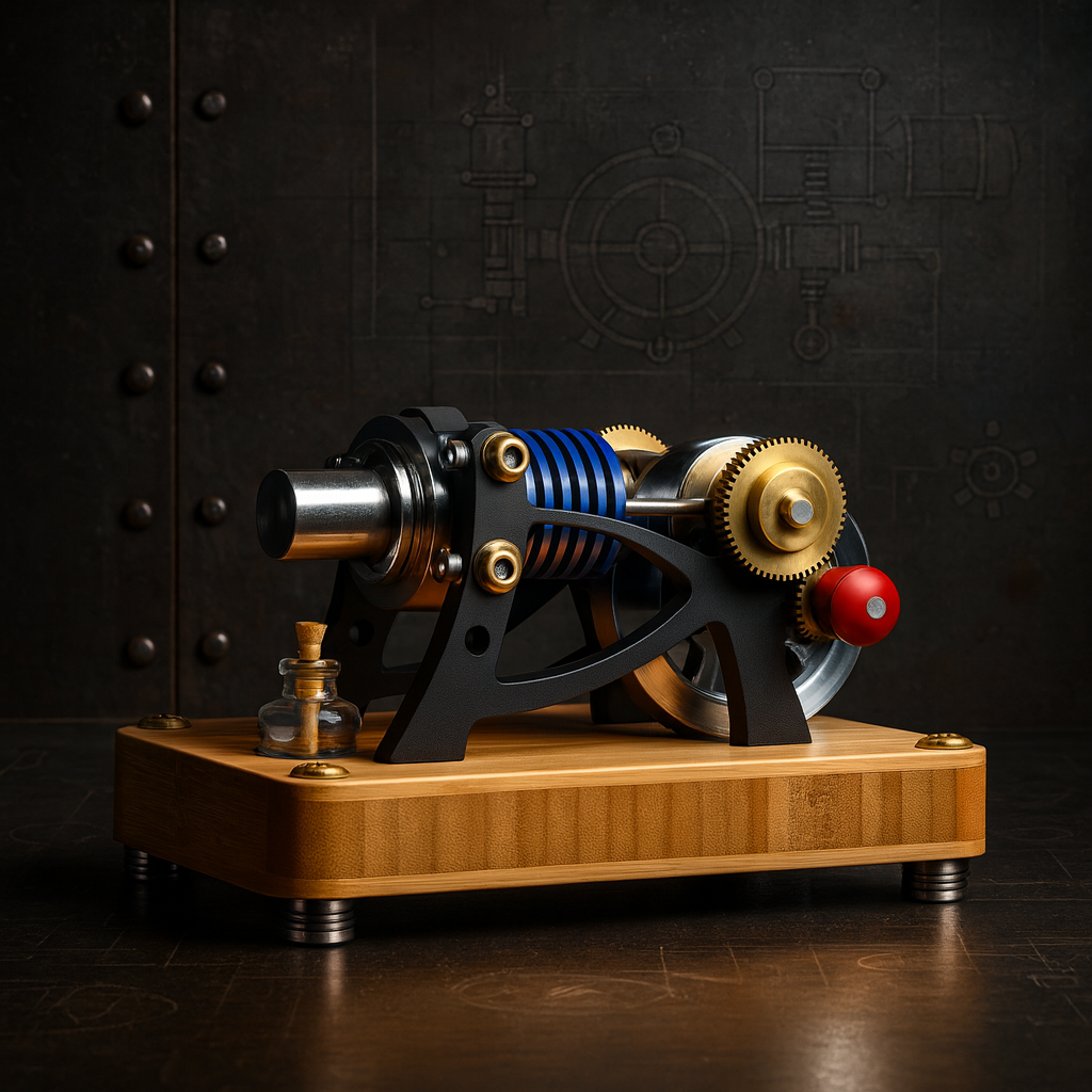 Stirling single cylinder engine model kit - best Stirling engine model for DIY education