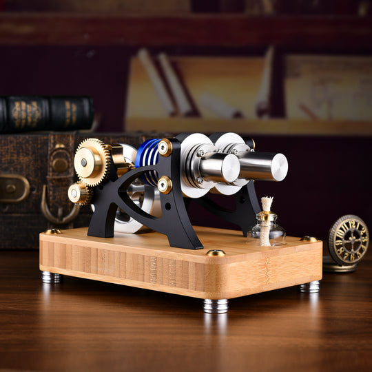 Stirling Single Cylinder  Engine Model Kit DIY Engine Model for Science and Education -Best Gift