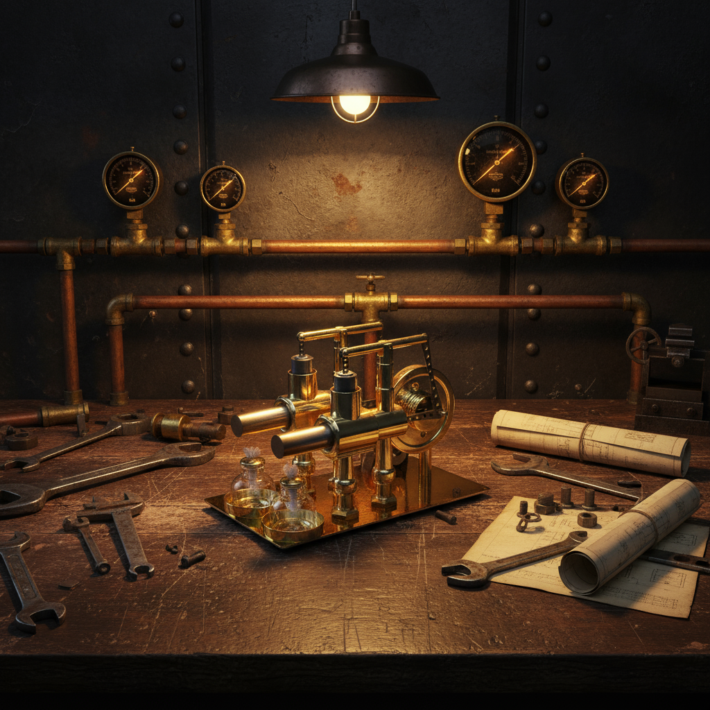 Stirling twin-cylinder engine generator steam engine physics experiments popular science science making DIY engine models