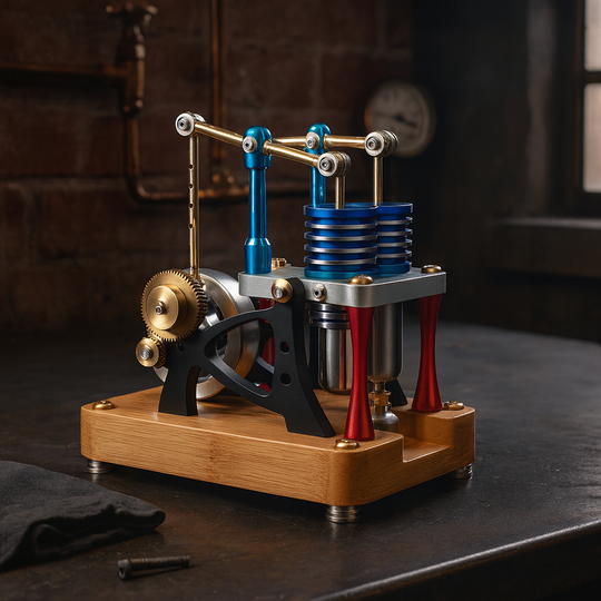 Stirling Two-Cylinder  Engine Model Engine Model Kit for Science Enthusiasts & Education - Build Your Own Engine