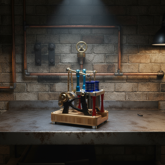 Stirling Two-Cylinder  Engine Model Engine Model Kit for Science Enthusiasts & Education - Build Your Own Engine