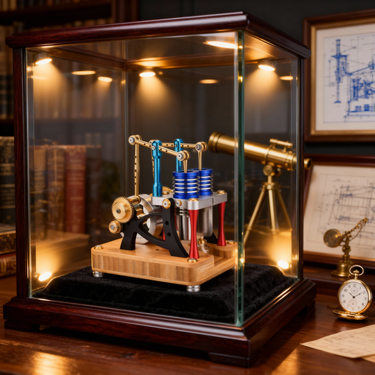Stirling Two-Cylinder  Engine Model Engine Model Kit for Science Enthusiasts & Education - Build Your Own Engine