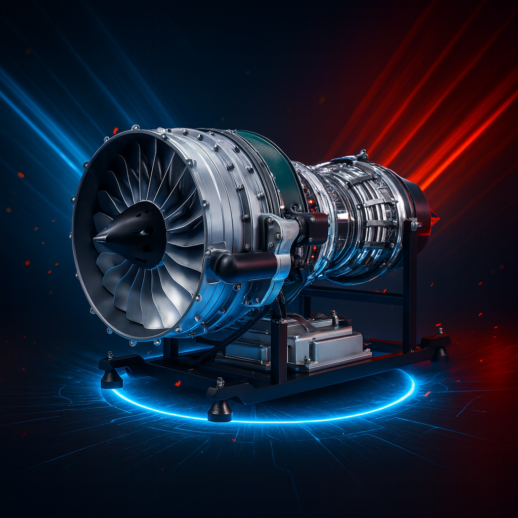 TECHING 1/10 1000+Pcs DIY Full Metal Electric Twin-Spool Turbofan Aircraft Jet Engine Model Kit - Build Your Own Working Engine