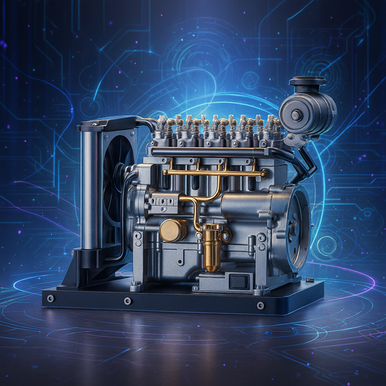 Kit de modèle de moteur diesel miniature L4 entièrement en métal TECHING 1:10 - Moteur OHV 4 cylindres à monter soi-même