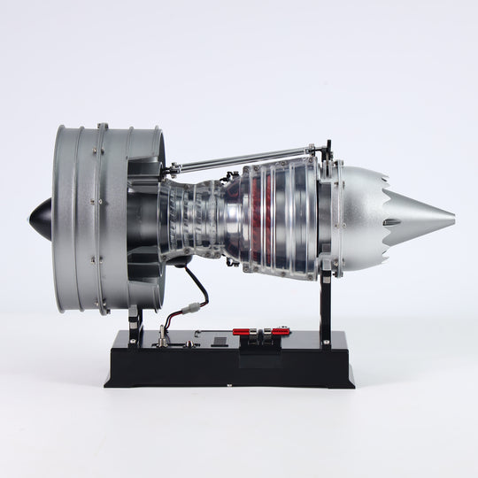 TECHING 1/12 Metal Dual-Spool Turbofan Engine Model Kit – Working Jet Engine Replica with 300+ PCS for STEM Learning & Collectors