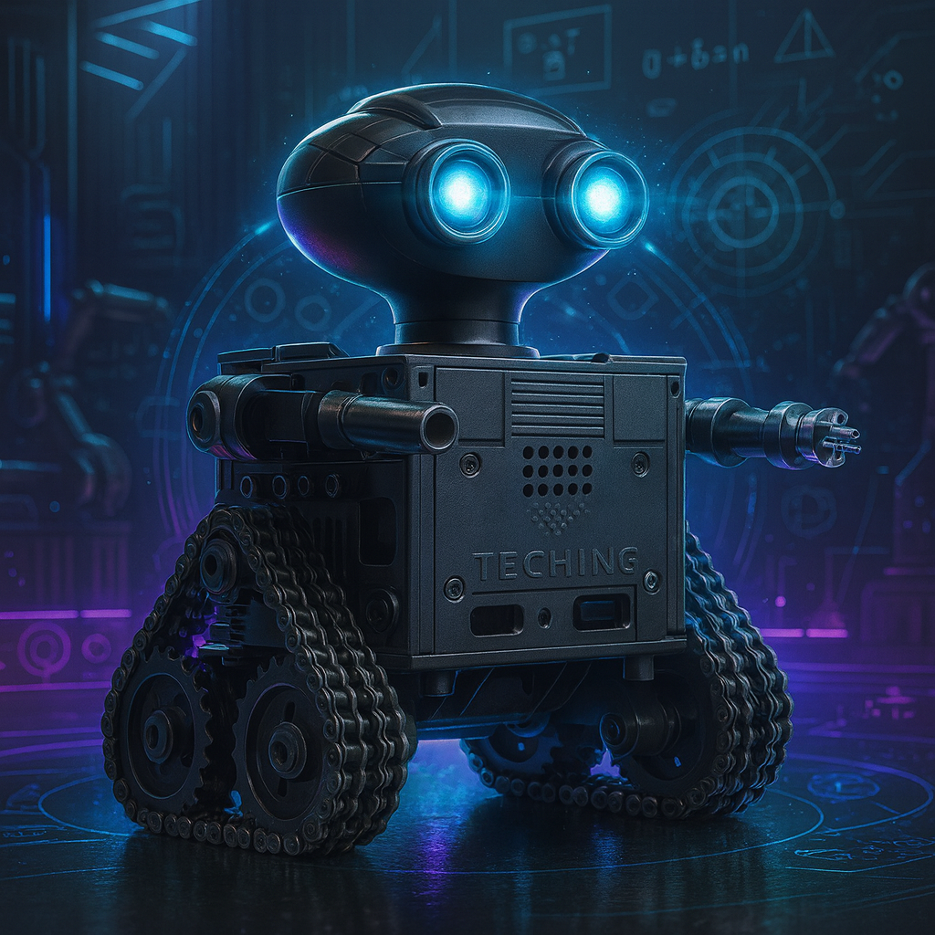 TECHING 160PCS DIY Metal Robot Tank Building Kit with Bluetooth Speaker&Remote Control&Puzzle Engine Assembly