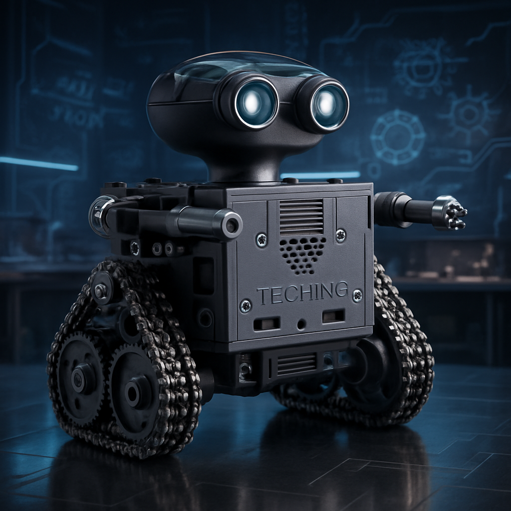 TECHING 160PCS DIY Metal Robot Tank Building Kit with Bluetooth Speaker&Remote Control&Puzzle Engine Assembly