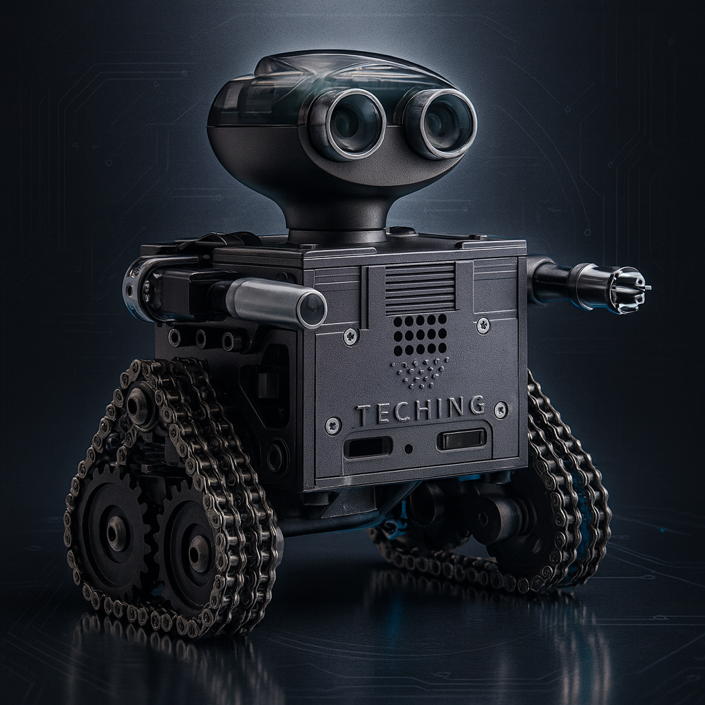TECHING 160PCS DIY Metal Robot Tank Building Kit with Bluetooth Speaker&Remote Control&Puzzle Engine Assembly