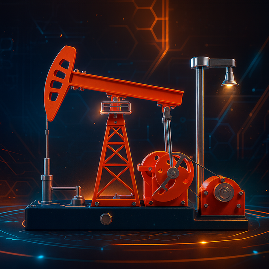 TECHING 219pcs 3D Metal Oil Pump Jack Model Kit - DIY Assembly Science Education Toy Gift with Light Oil Rig Educational Collection