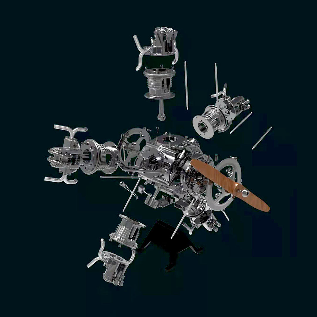 enginekitor-teching-5-cylinder-radial-engine-model-kit-1-6-full-metal-aircraft-engine-build-your-own-radial-engine