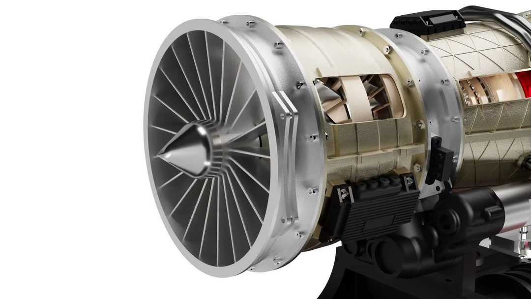 TECHING DM135 Turbojet Engine Model Kit – 1/10 Full Metal Twin Rotor Jet Engine with 600+ Parts