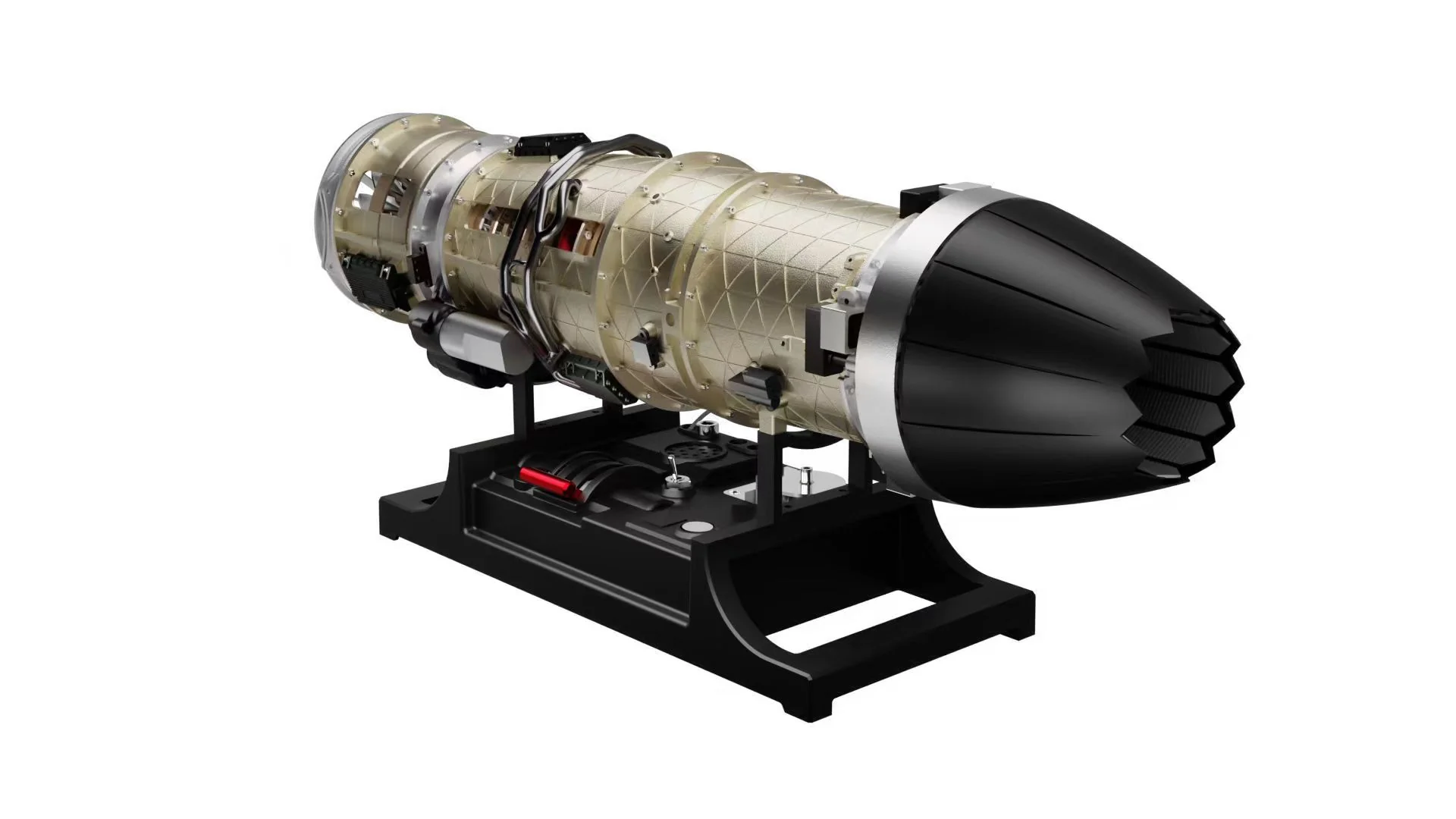 TECHING DM135 Turbojet Engine Model Kit – 1/10 Full Metal Twin Rotor Jet Engine with 600+ Parts