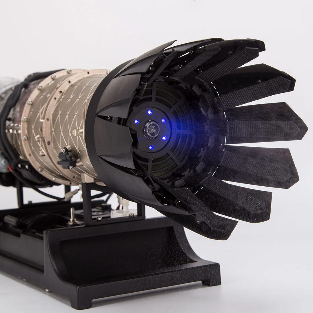 TECHING DM135 Turbojet Engine Model Kit – 1/10 Full Metal Twin Rotor Jet Engine with 600+ Parts