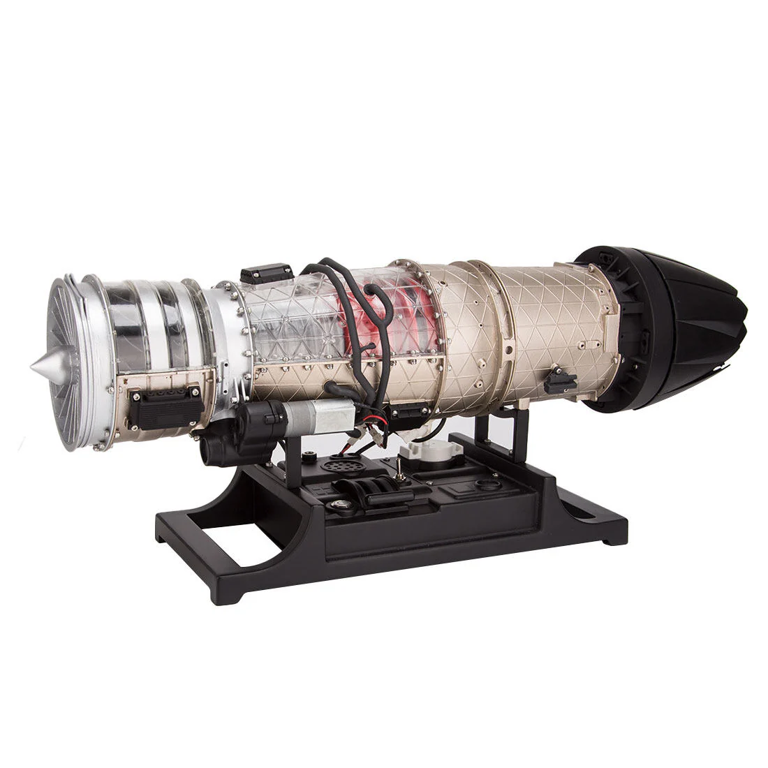 TECHING DM135 Turbojet Engine Model Kit – 1/10 Full Metal Twin Rotor Jet Engine with 600+ Parts