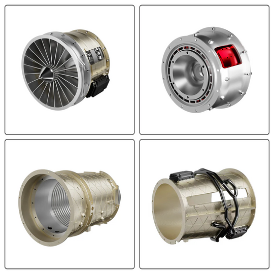 TECHING DM135 Turbojet Engine Model Kit – 1/10 Full Metal Twin Rotor Jet Engine with 600+ Parts