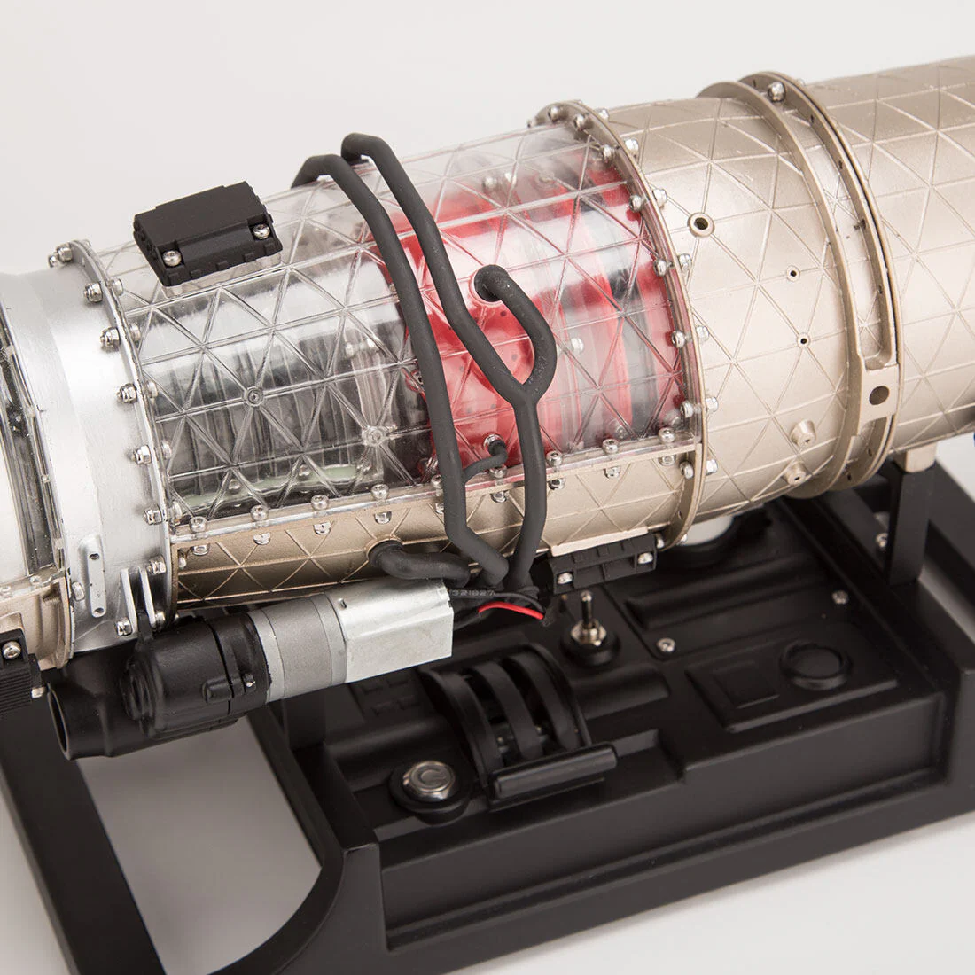 TECHING DM135 Turbojet Engine Model Kit – 1/10 Full Metal Twin Rotor Jet Engine with 600+ Parts