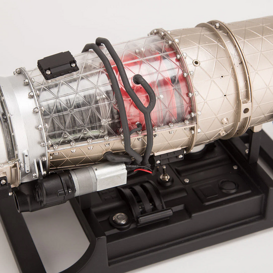TECHING DM135 Turbojet Engine Model Kit – 1/10 Full Metal Twin Rotor Jet Engine with 600+ Parts