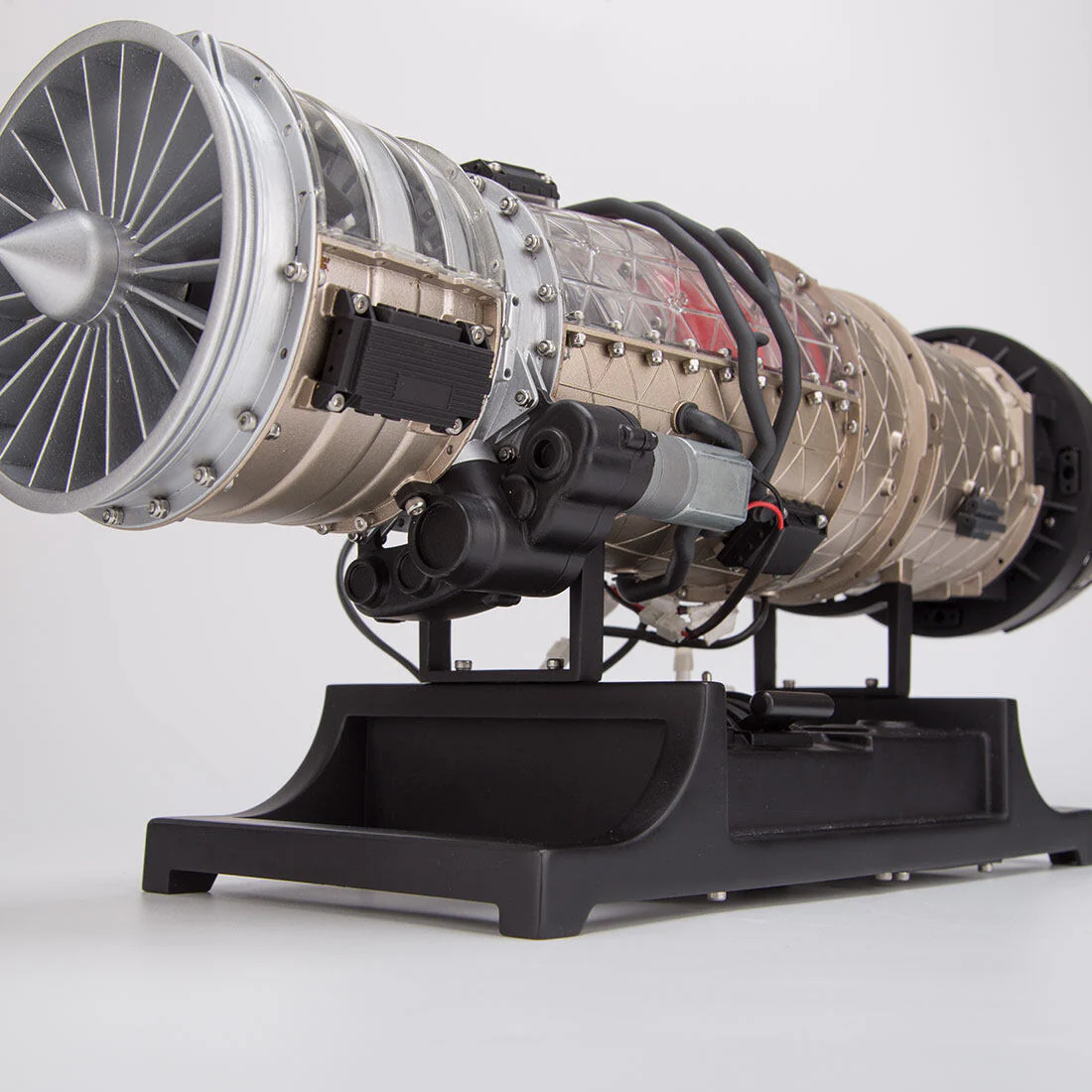 TECHING DM135 Turbojet Engine Model Kit – 1/10 Full Metal Twin Rotor Jet Engine with 600+ Parts