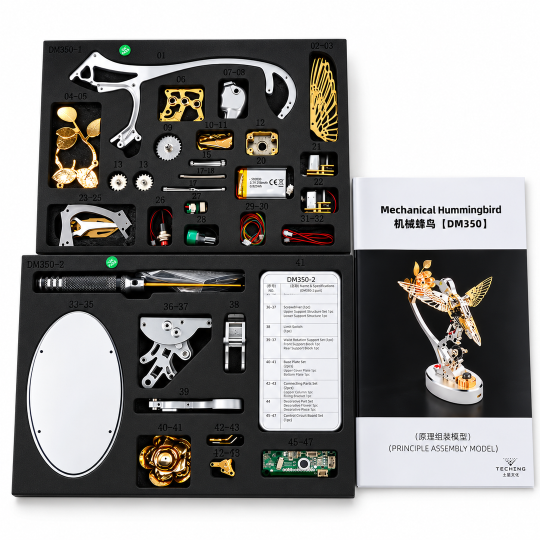 TECHING DM350 Mechanical Hummingbird Metal Model Kit – 250+PCS DIY Working Steampunk Model