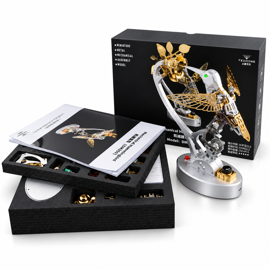 TECHING DM350 Mechanical Hummingbird Metal Model Kit – 250+PCS DIY Working Steampunk Model