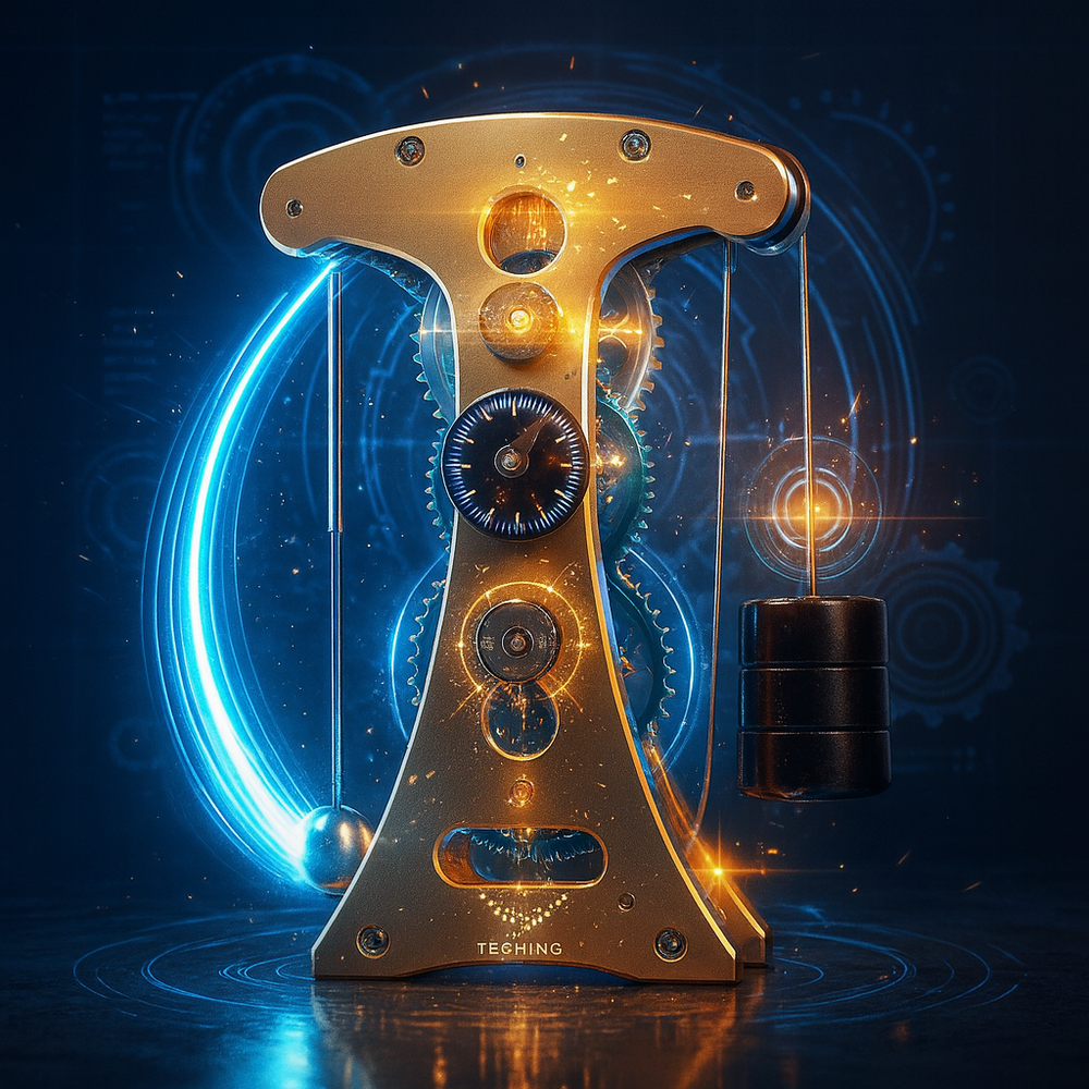 TECHING Full Metal Aluminum Alloy Galileo Pendulum Clock Stirling Engine Assembly Kit Building Toy Gift