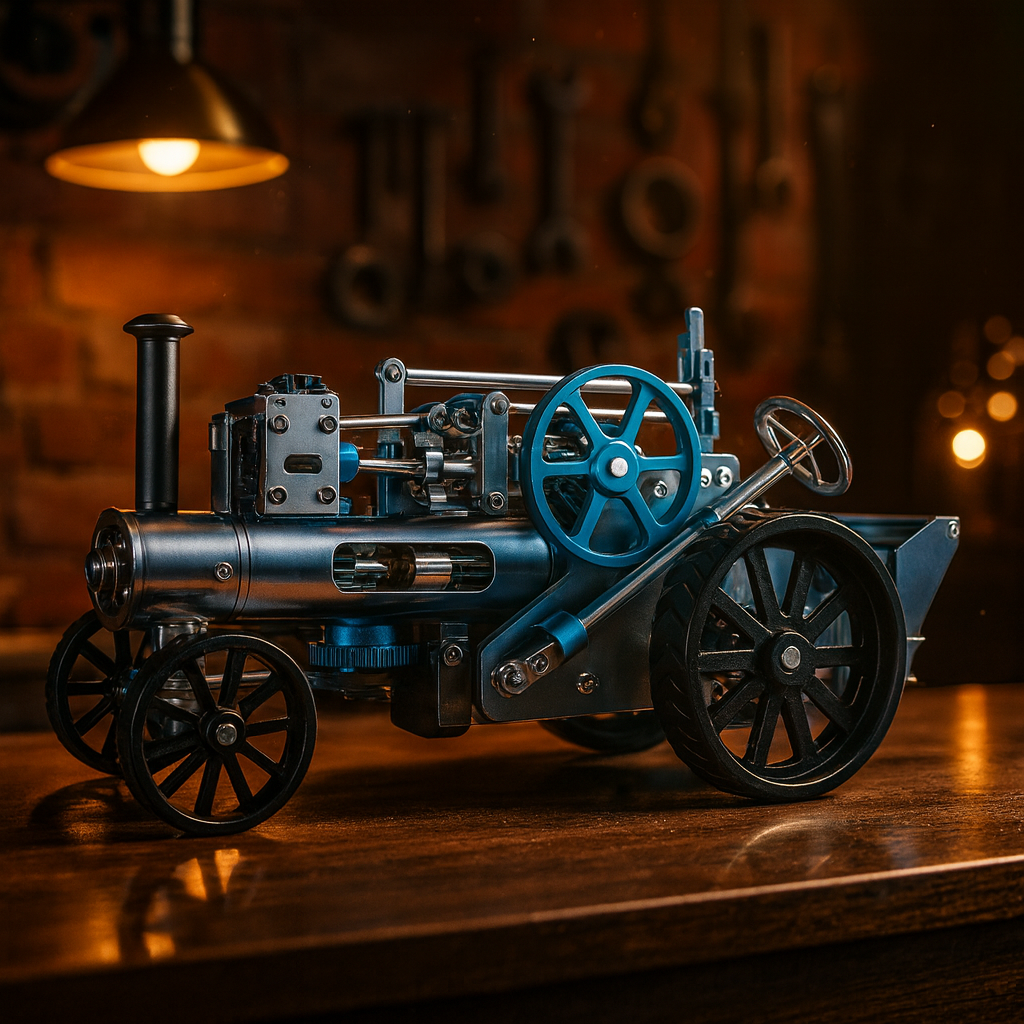 TECHING Full Metal Steam Car Engine Model Assembly Kit - High Challenge Collector's Gift and Decor