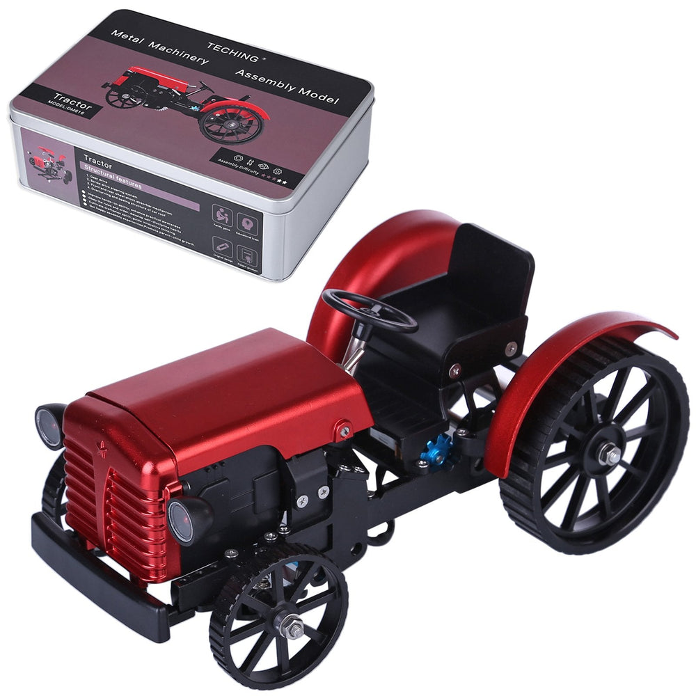 enginekitor-teching-mini-app-controlled-diy-assembly-metal-red-tractor-model-remote-control-educational-toy-gift-collection