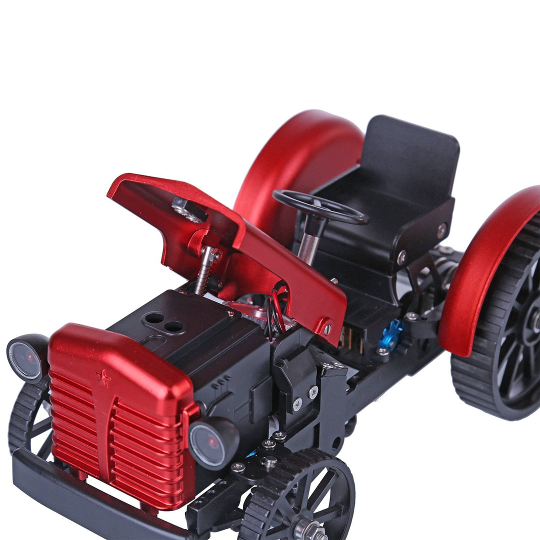 enginekitor-teching-mini-app-controlled-diy-assembly-metal-red-tractor-model-remote-control-educational-toy-gift-collection