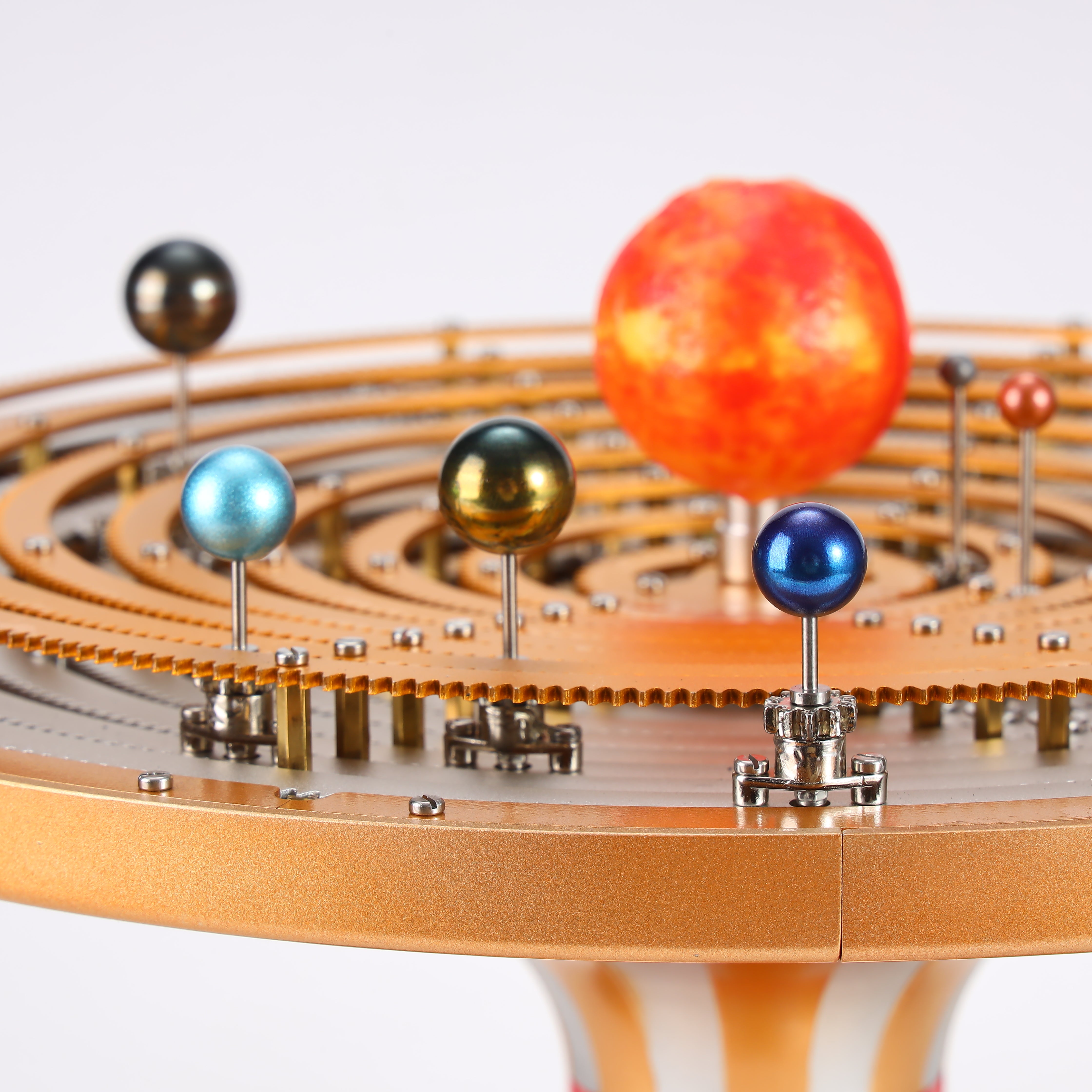 TECHING ORR-S1 All-Metal Mechanical Solar System Orrery Model with Precision Gear Drive