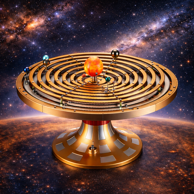 TECHING ORR-S1 All-Metal Mechanical Solar System Orrery Model with Precision Gear Drive