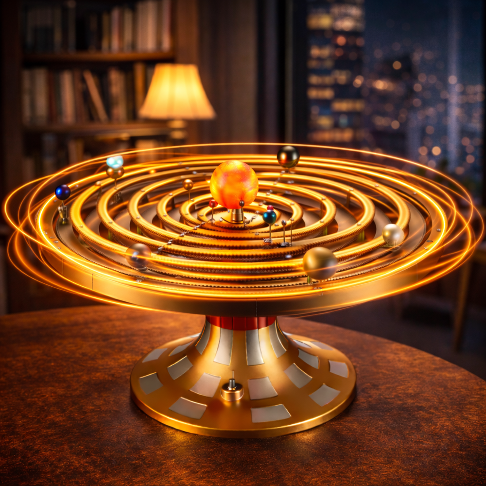 TECHING ORR-S1 All-Metal Mechanical Solar System Orrery Model with Precision Gear Drive